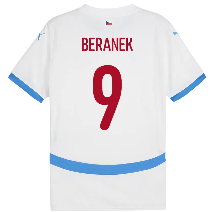 Danxen Niño Camiseta Chequia Marek Beranek #9 Blanco 2ª Equipación 24-26 La Camisa México