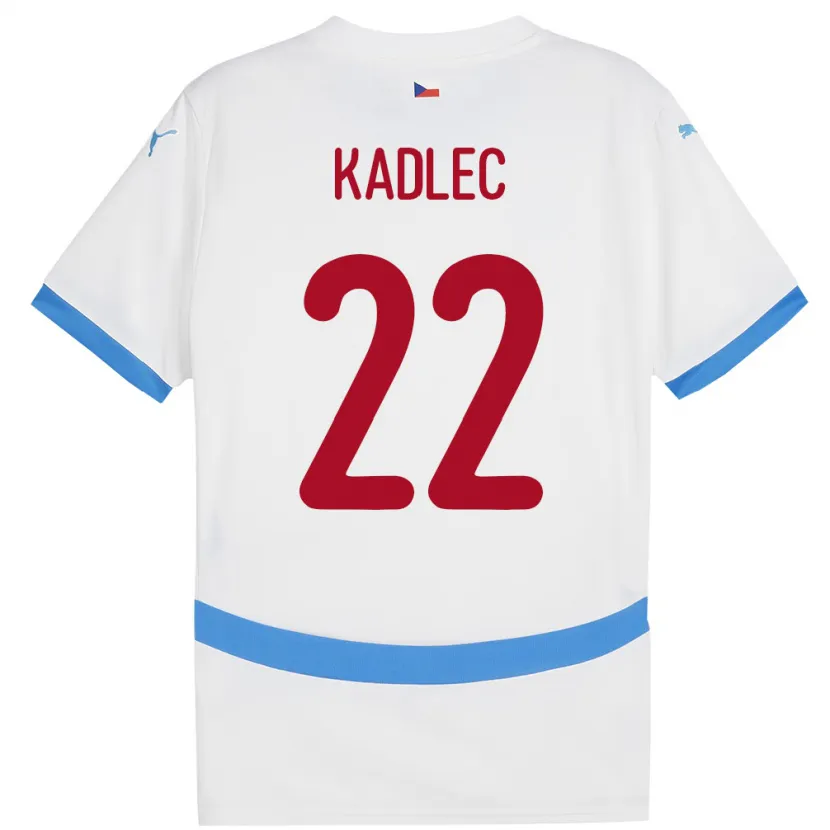 Danxen Niño Camiseta Chequia Adam Kadlec #22 Blanco 2ª Equipación 24-26 La Camisa México