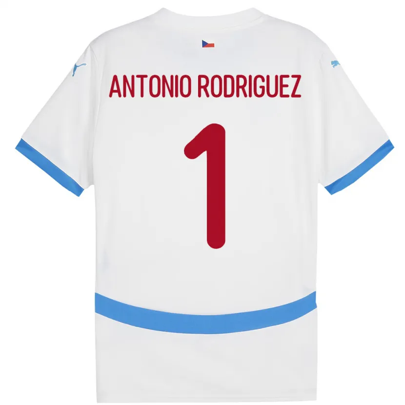 Danxen Niño Camiseta Chequia Pedro Antonio Rodriguez #1 Blanco 2ª Equipación 24-26 La Camisa México