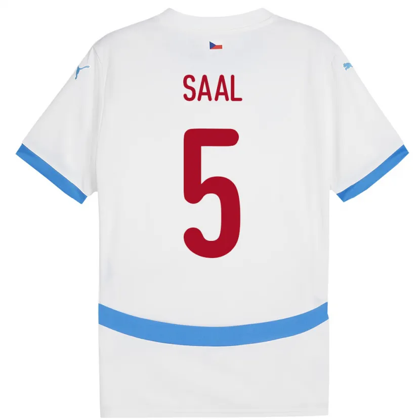 Danxen Niño Camiseta Chequia Lukas Saal #5 Blanco 2ª Equipación 24-26 La Camisa México
