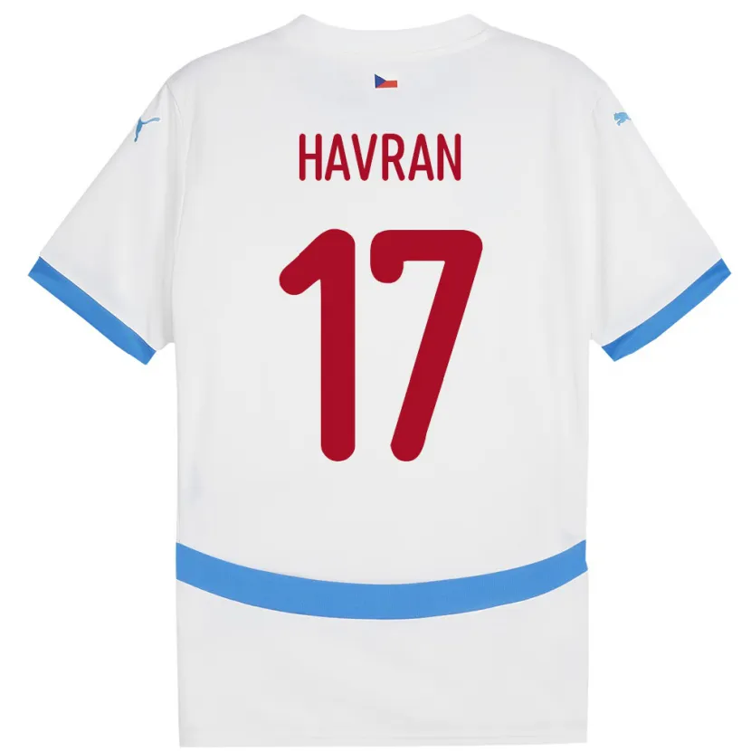 Danxen Niño Camiseta Chequia Marek Havran #17 Blanco 2ª Equipación 24-26 La Camisa México