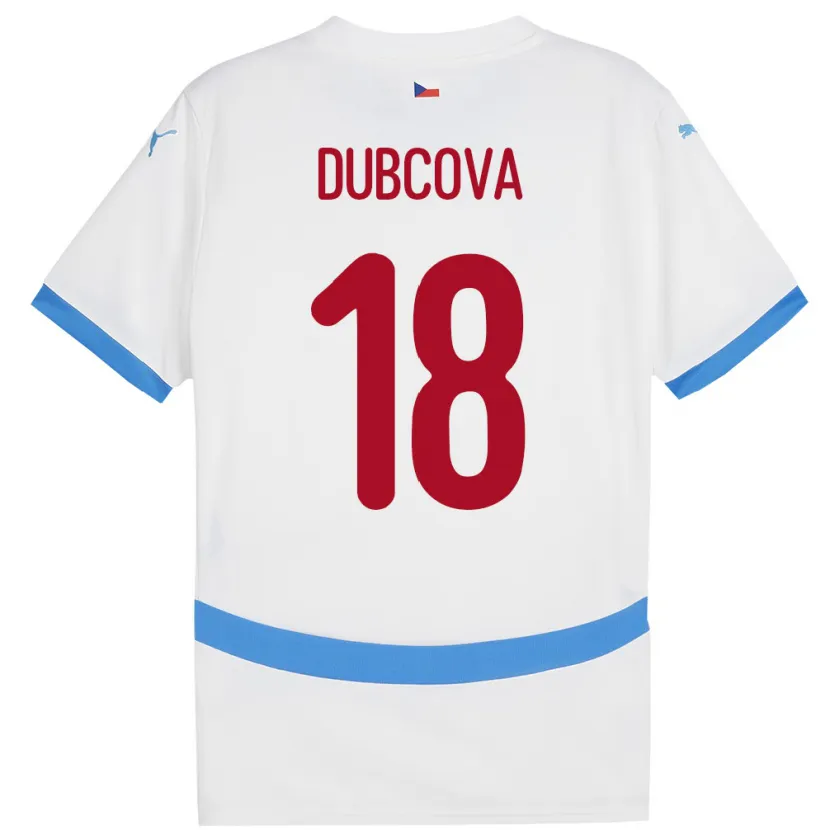 Danxen Niño Camiseta Chequia Kamila Dubcová #18 Blanco 2ª Equipación 24-26 La Camisa México