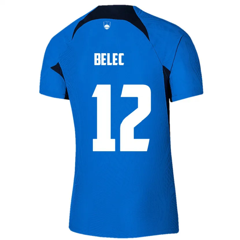 Danxen Niño Camiseta Eslovenia Vid Belec #12 Azul 2ª Equipación 24-26 La Camisa México