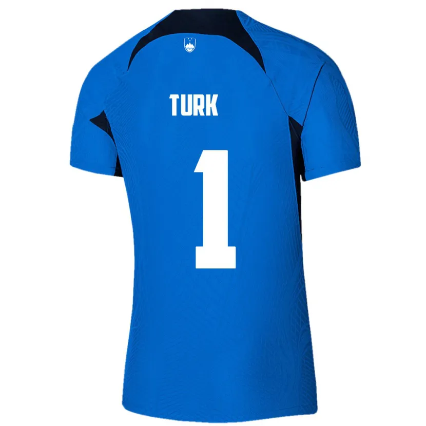 Danxen Niño Camiseta Eslovenia Martin Turk #1 Azul 2ª Equipación 24-26 La Camisa México
