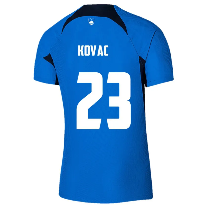 Danxen Niño Camiseta Eslovenia Blaz Kovac #23 Azul 2ª Equipación 24-26 La Camisa México