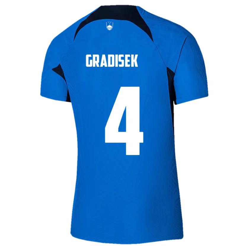 Danxen Niño Camiseta Eslovenia Sara Gradišek #4 Azul 2ª Equipación 24-26 La Camisa México