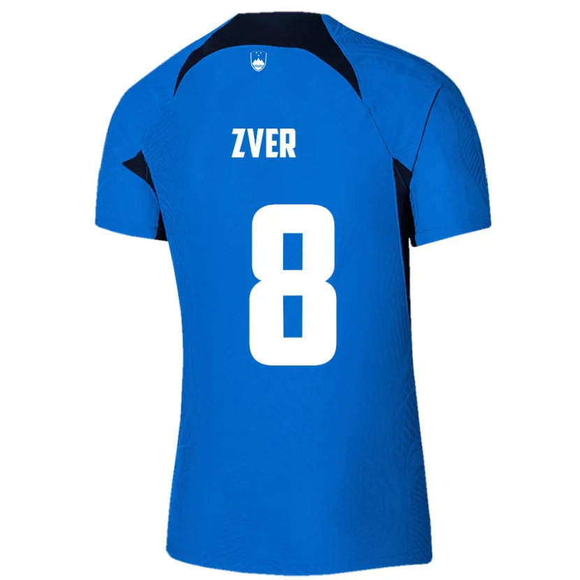 Danxen Niño Camiseta Eslovenia Mateja Zver #8 Azul 2ª Equipación 24-26 La Camisa México