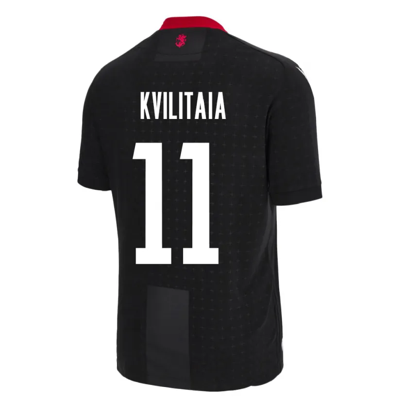 Danxen Niño Camiseta Georgia Giorgi Kvilitaia #11 Negro 2ª Equipación 24-26 La Camisa México