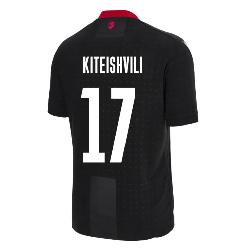 Danxen Niño Camiseta Georgia Otar Kiteishvili #17 Negro 2ª Equipación 24-26 La Camisa México