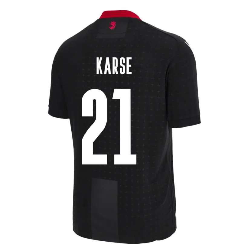 Danxen Niño Camiseta Georgia Karse #21 Negro 2ª Equipación 24-26 La Camisa México