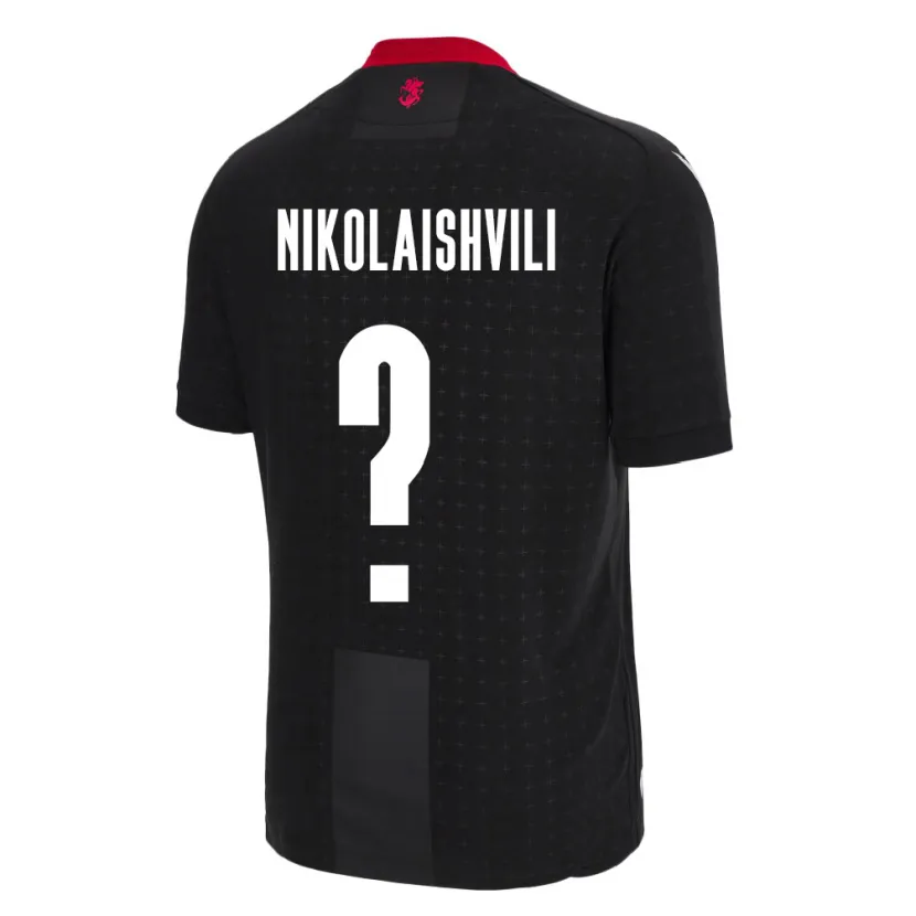 Danxen Niño Camiseta Georgia Giorgi Nikolaishvili #0 Negro 2ª Equipación 24-26 La Camisa México