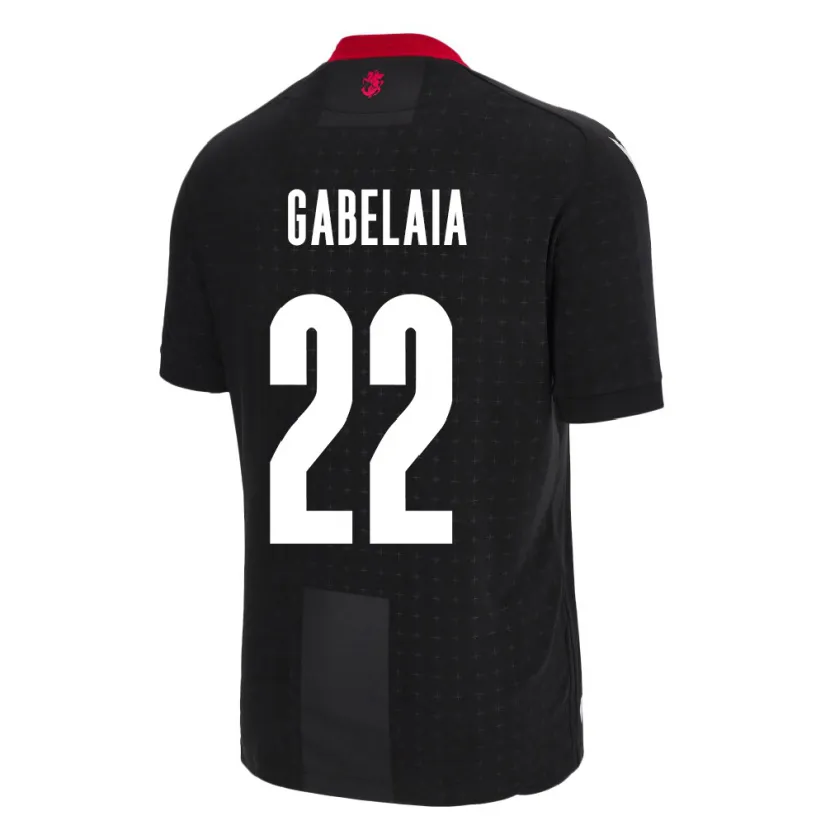 Danxen Niño Camiseta Georgia Svetalna Gabelaia #22 Negro 2ª Equipación 24-26 La Camisa México