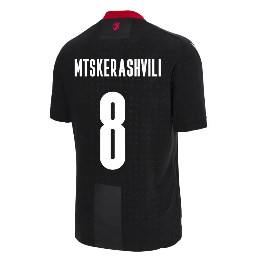 Danxen Niño Camiseta Georgia Lizi Mtskerashvili #8 Negro 2ª Equipación 24-26 La Camisa México