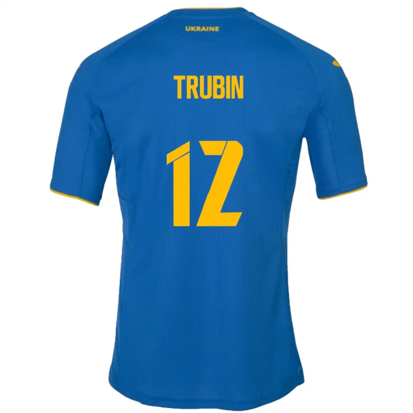 Danxen Niño Camiseta Ucrania Anatoliy Trubin #12 Azul 2ª Equipación 24-26 La Camisa México