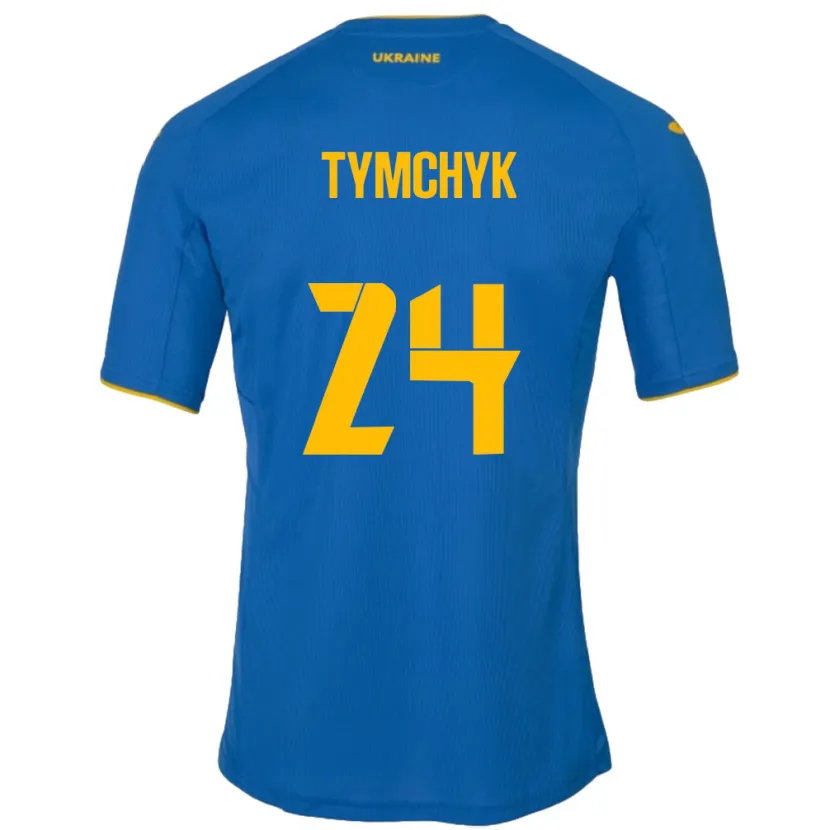 Danxen Niño Camiseta Ucrania Oleksandr Tymchyk #24 Azul 2ª Equipación 24-26 La Camisa México