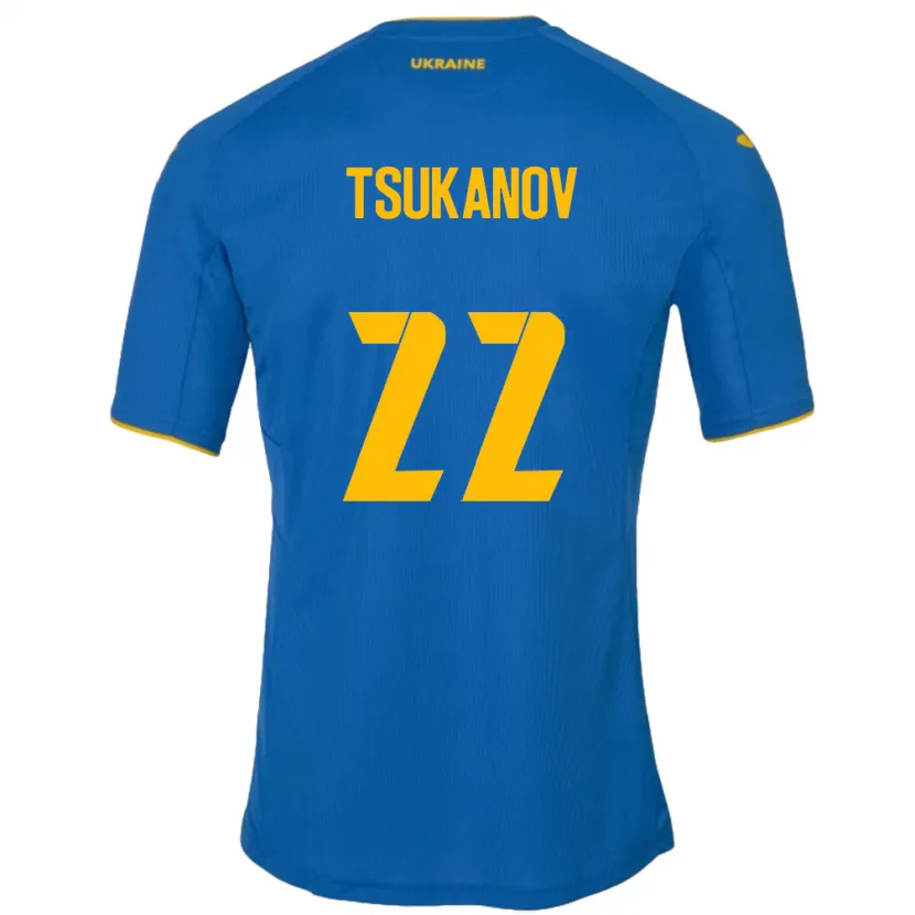 Danxen Niño Camiseta Ucrania Viktor Tsukanov #22 Azul 2ª Equipación 24-26 La Camisa México