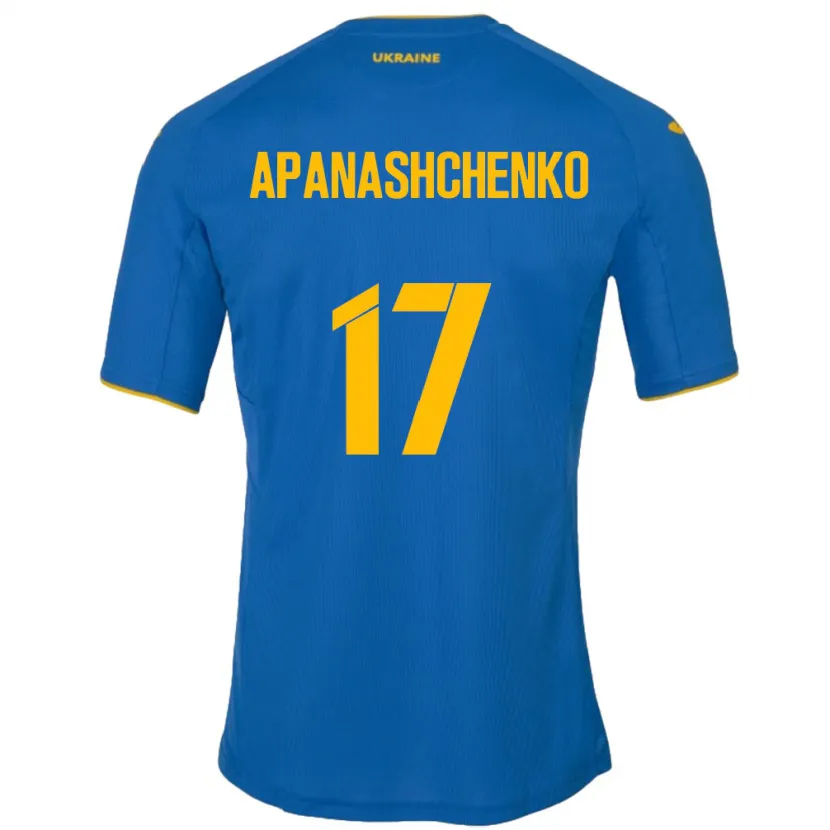 Danxen Niño Camiseta Ucrania Daryna Apanashchenko #17 Azul 2ª Equipación 24-26 La Camisa México