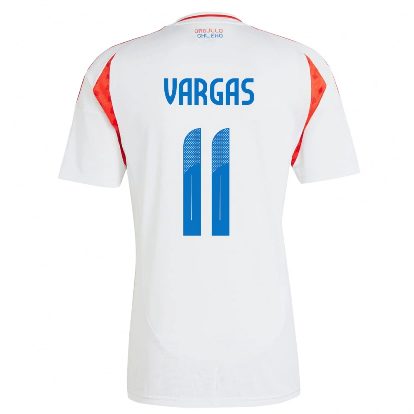 Danxen Niño Camiseta Chile Eduardo Vargas #11 Blanco 2ª Equipación 24-26 La Camisa México