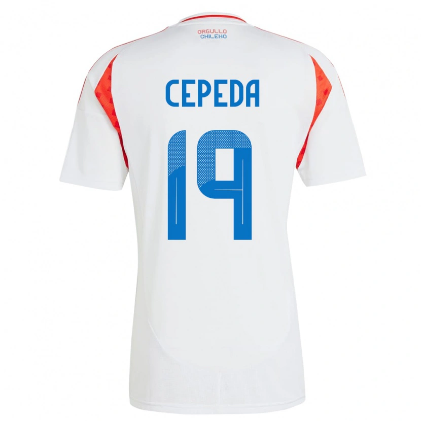 Danxen Niño Camiseta Chile Lucas Cepeda #19 Blanco 2ª Equipación 24-26 La Camisa México