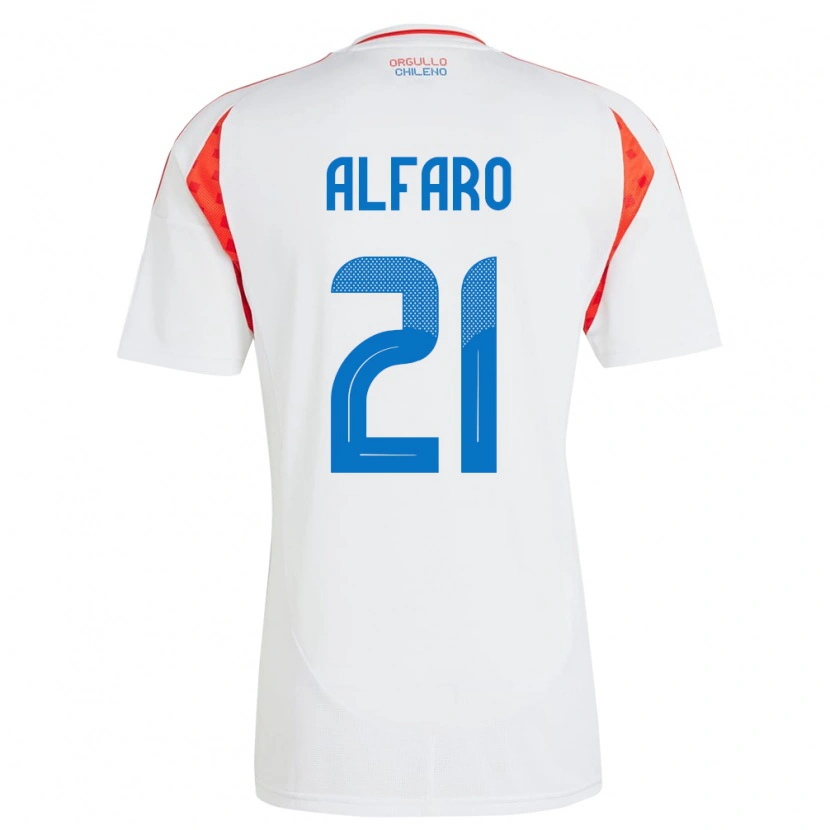 Danxen Niño Camiseta Chile Julián Alfaro #21 Blanco 2ª Equipación 24-26 La Camisa México