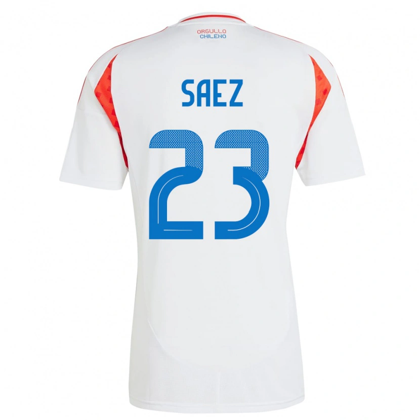 Danxen Niño Camiseta Chile Ignacio Sáez #23 Blanco 2ª Equipación 24-26 La Camisa México