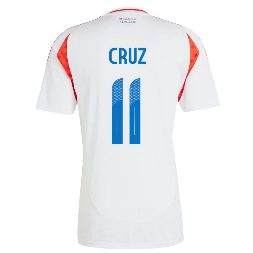 Danxen Niño Camiseta Chile Joan Cruz #11 Blanco 2ª Equipación 24-26 La Camisa México