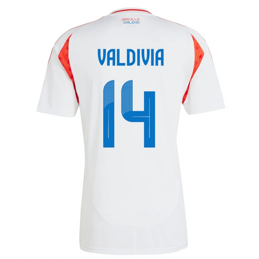 Danxen Niño Camiseta Chile Felipe Valdivia #14 Blanco 2ª Equipación 24-26 La Camisa México