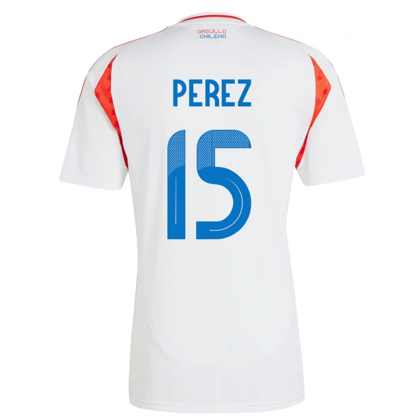 Danxen Niño Camiseta Chile Ignacio Pérez #15 Blanco 2ª Equipación 24-26 La Camisa México