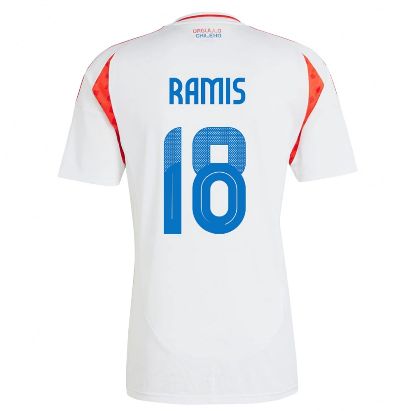 Danxen Niño Camiseta Chile Oliver Ramis #18 Blanco 2ª Equipación 24-26 La Camisa México