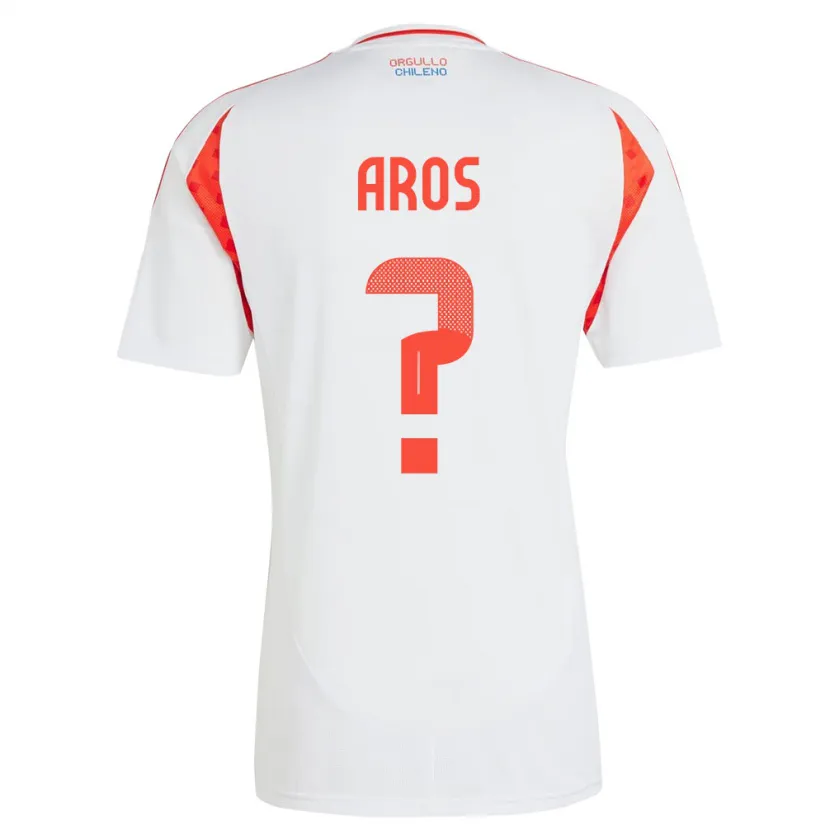 Danxen Niño Camiseta Chile Vicente Aros #0 Blanco 2ª Equipación 24-26 La Camisa México