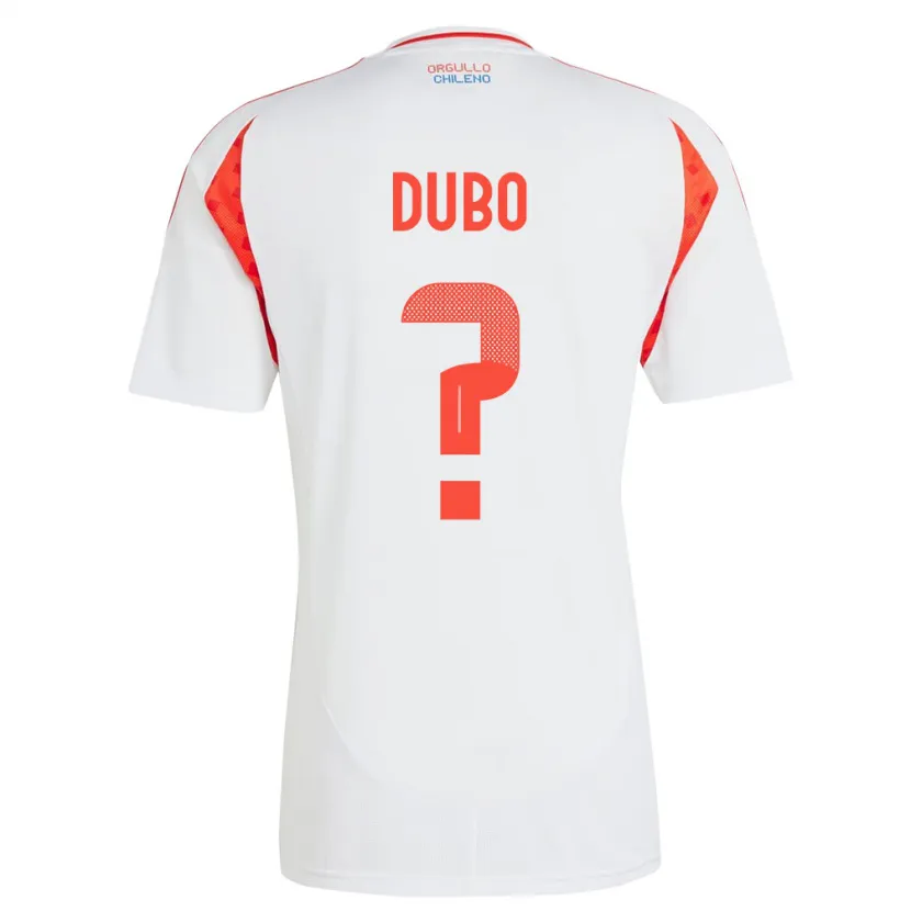 Danxen Niño Camiseta Chile Alexander Dubó #0 Blanco 2ª Equipación 24-26 La Camisa México