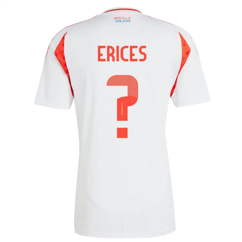Danxen Niño Camiseta Chile Felipe Erices #0 Blanco 2ª Equipación 24-26 La Camisa México