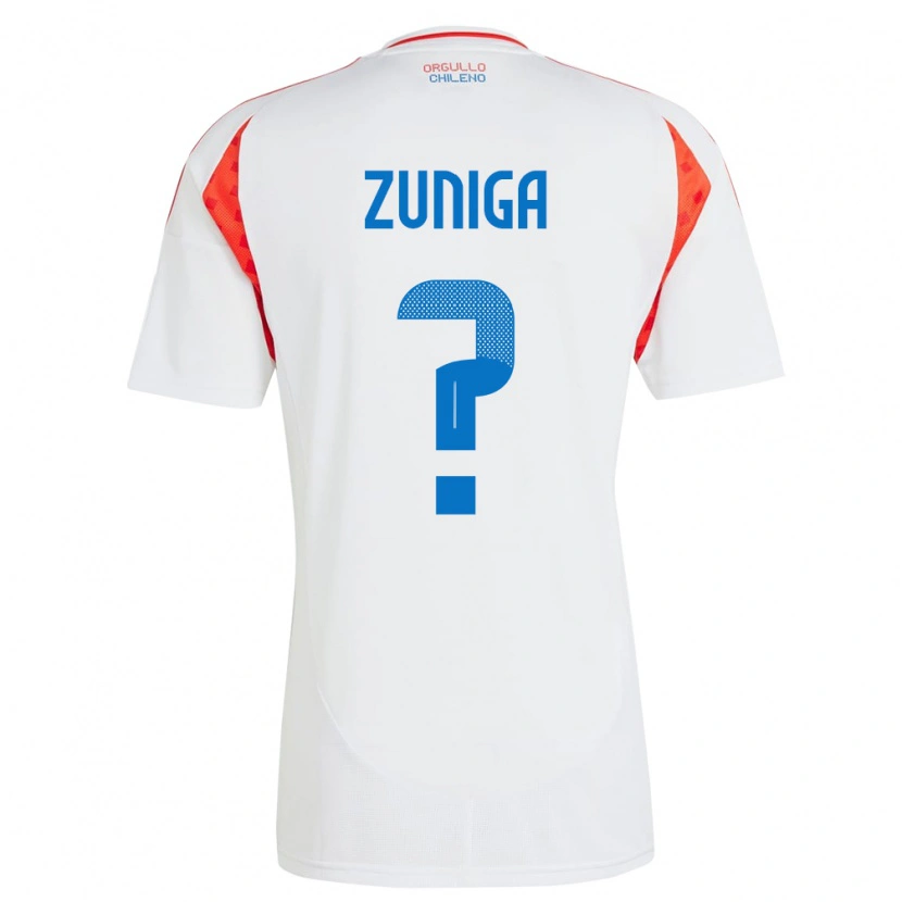 Danxen Niño Camiseta Chile Máximo Zúñiga #0 Blanco 2ª Equipación 24-26 La Camisa México