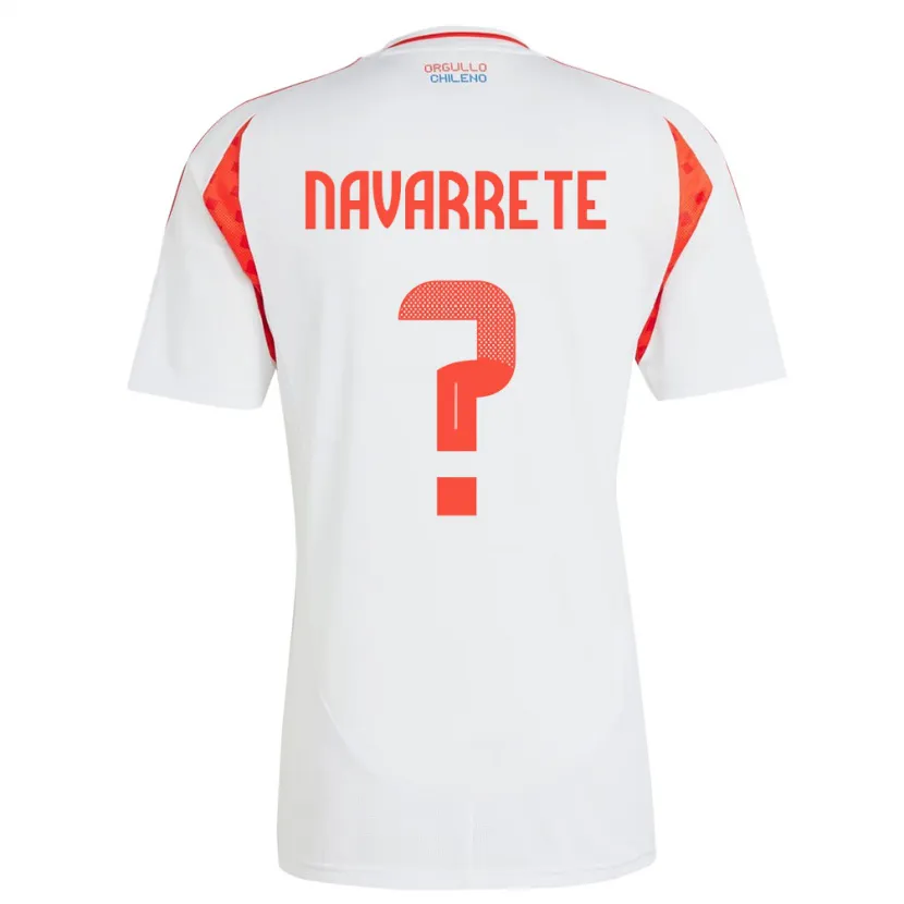 Danxen Niño Camiseta Chile Sebastián Navarrete #0 Blanco 2ª Equipación 24-26 La Camisa México
