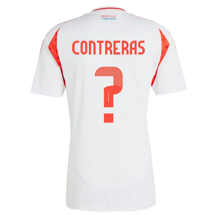 Danxen Niño Camiseta Chile Mathías Contreras #0 Blanco 2ª Equipación 24-26 La Camisa México