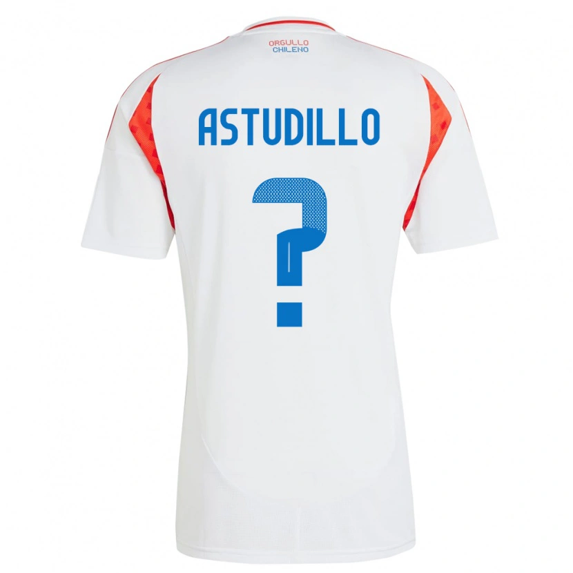 Danxen Niño Camiseta Chile Jerall Astudillo #0 Blanco 2ª Equipación 24-26 La Camisa México