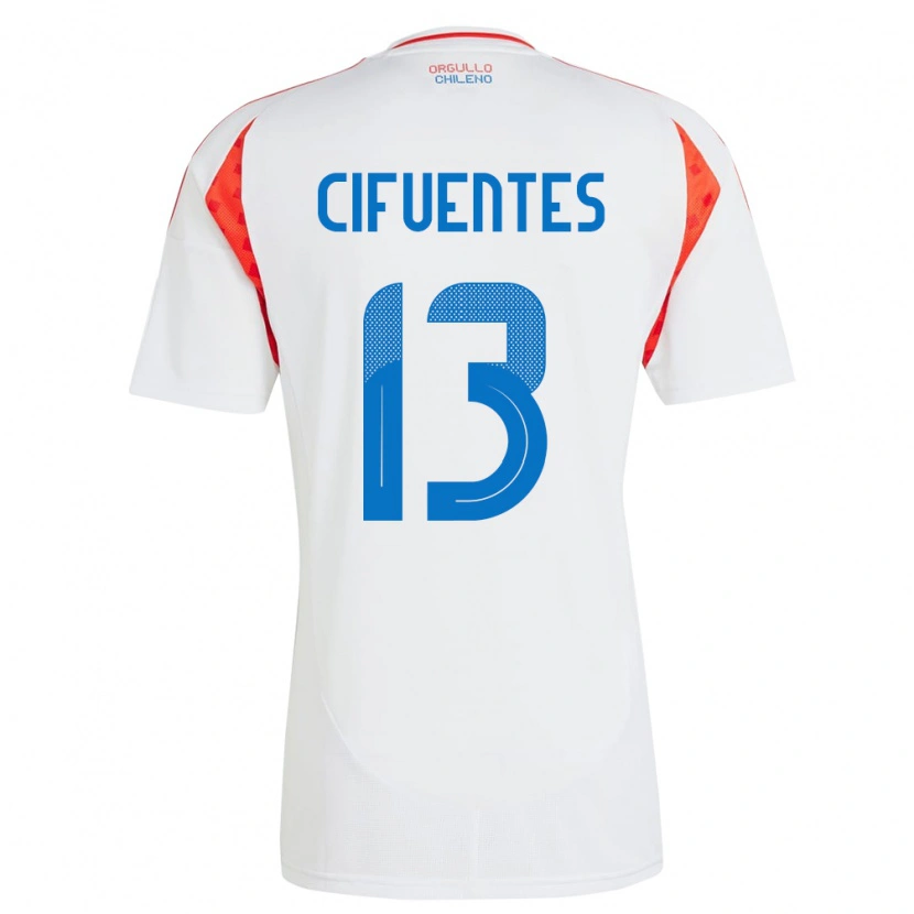 Danxen Niño Camiseta Chile Anaís Cifuentes #13 Blanco 2ª Equipación 24-26 La Camisa México