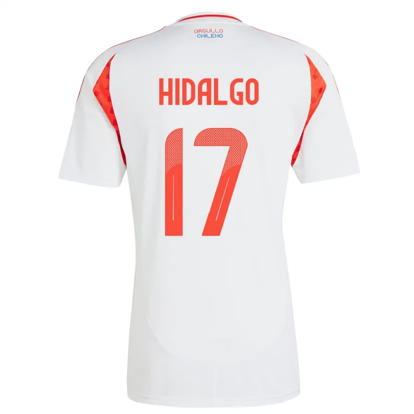Danxen Niño Camiseta Chile Fernanda Hidalgo #17 Blanco 2ª Equipación 24-26 La Camisa México