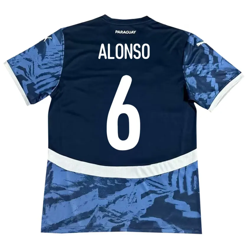 Danxen Niño Camiseta Paraguay Júnior Alonso #6 Azul 2ª Equipación 24-26 La Camisa México