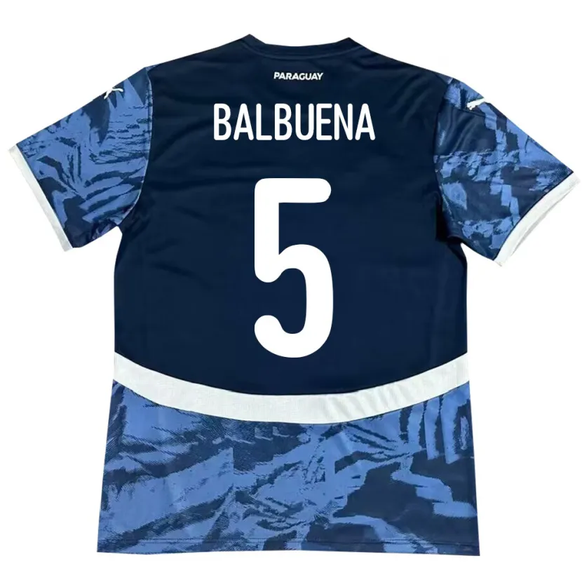 Danxen Niño Camiseta Paraguay Fabián Balbuena #5 Azul 2ª Equipación 24-26 La Camisa México