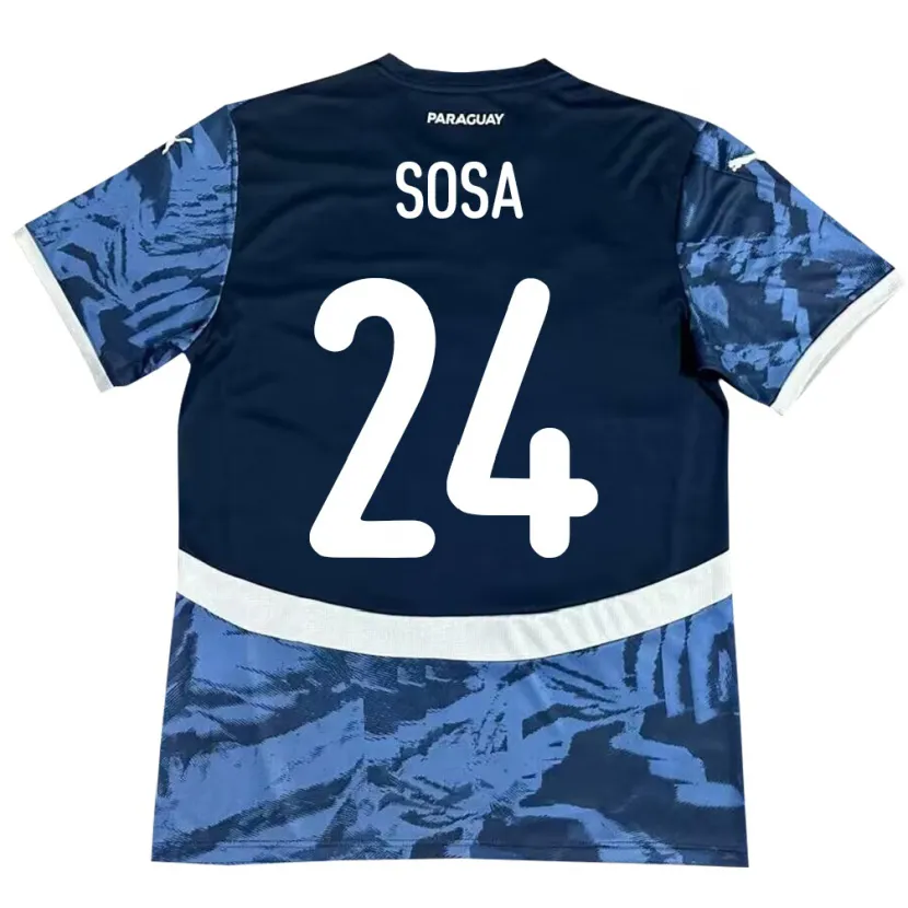 Danxen Niño Camiseta Paraguay Ramón Sosa #24 Azul 2ª Equipación 24-26 La Camisa México