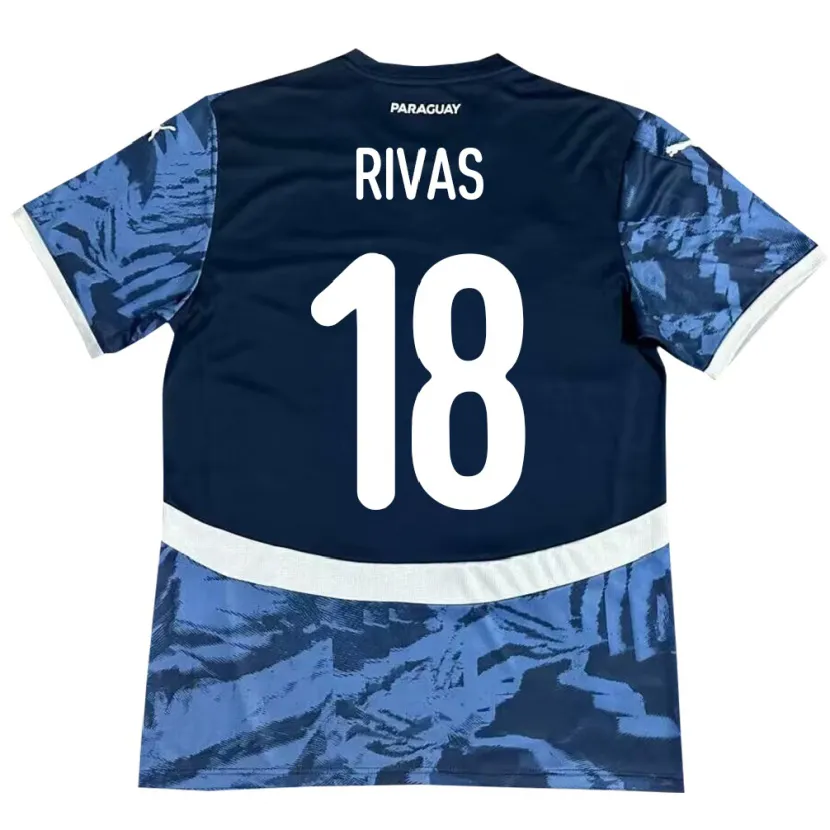Danxen Niño Camiseta Paraguay Daniel Rivas #18 Azul 2ª Equipación 24-26 La Camisa México