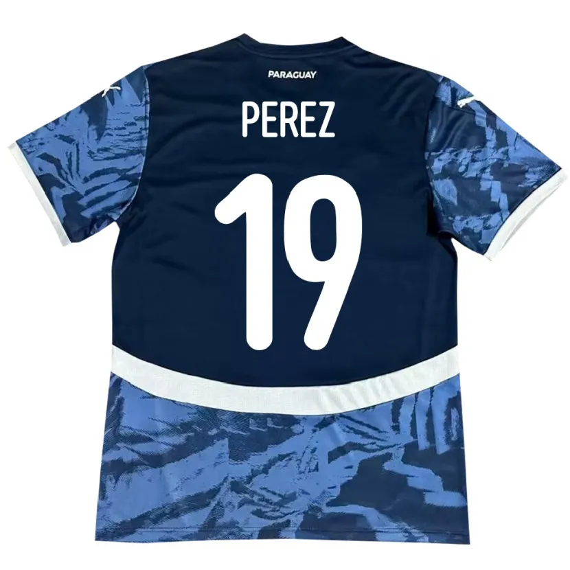 Danxen Niño Camiseta Paraguay Marcelo Pérez #19 Azul 2ª Equipación 24-26 La Camisa México