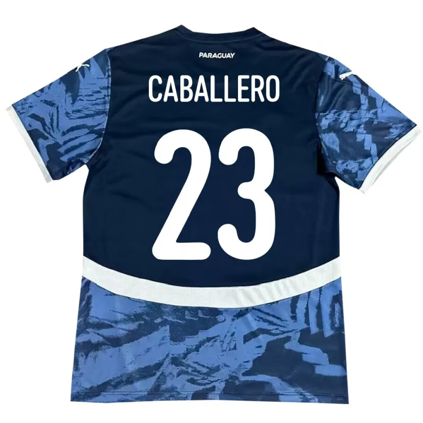 Danxen Niño Camiseta Paraguay Tiago Caballero #23 Azul 2ª Equipación 24-26 La Camisa México