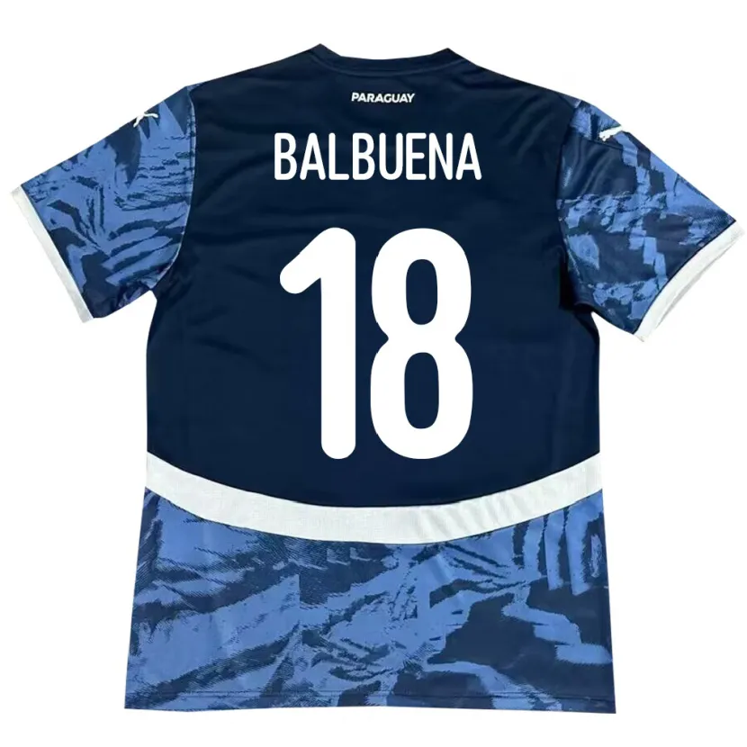 Danxen Niño Camiseta Paraguay Axel Balbuena #18 Azul 2ª Equipación 24-26 La Camisa México