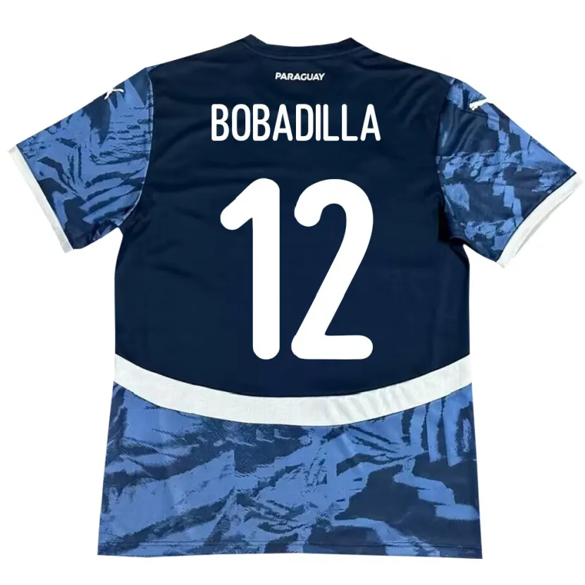 Danxen Niño Camiseta Paraguay Alicia Bobadilla #12 Azul 2ª Equipación 24-26 La Camisa México