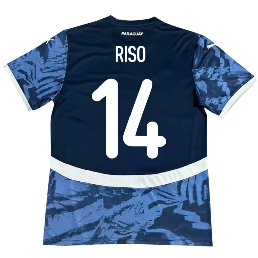Danxen Niño Camiseta Paraguay Tania Riso #14 Azul 2ª Equipación 24-26 La Camisa México