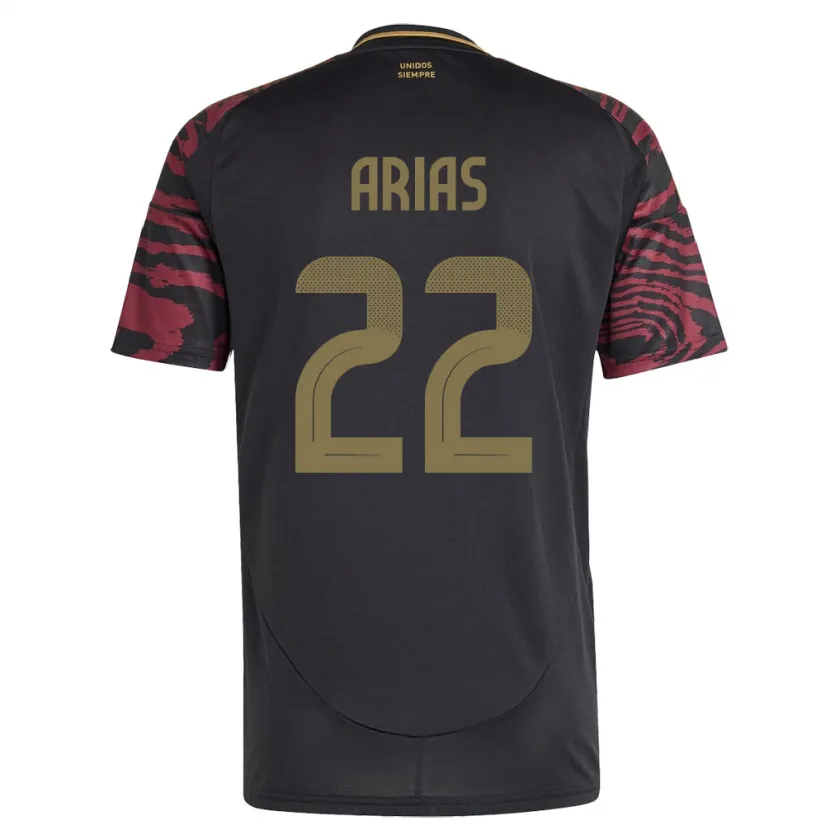 Danxen Niño Camiseta Perú Brian Arias #22 Negro 2ª Equipación 24-26 La Camisa México