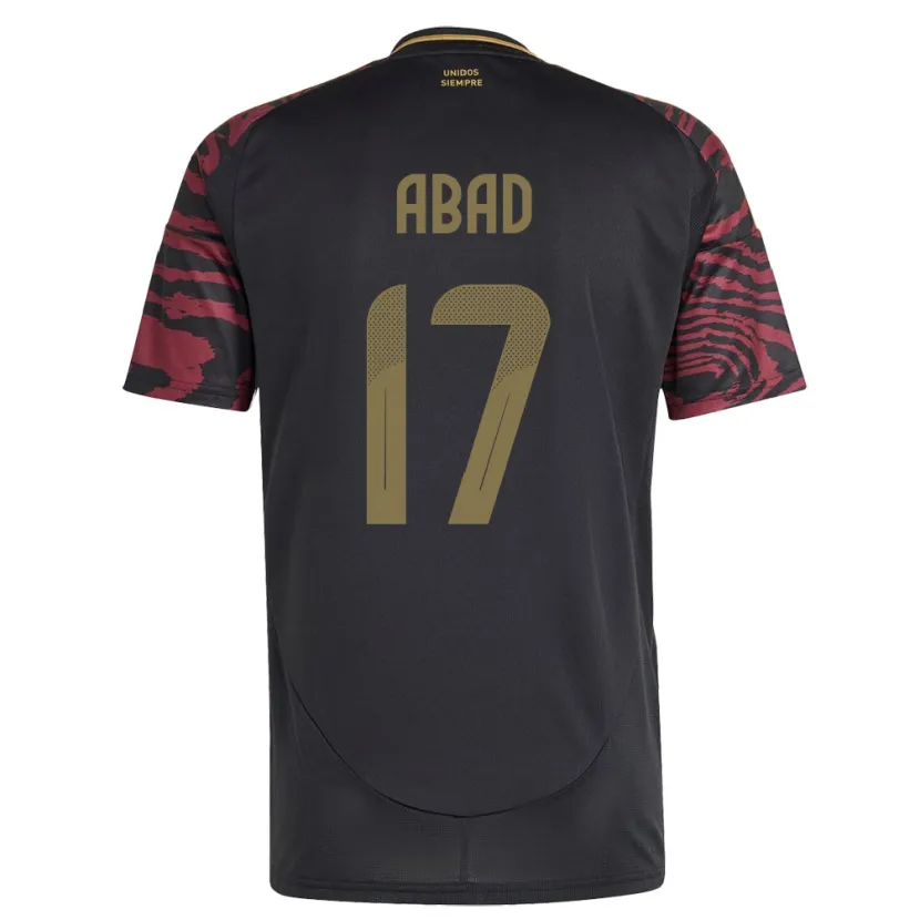 Danxen Niño Camiseta Perú Kelvin Abad #17 Negro 2ª Equipación 24-26 La Camisa México