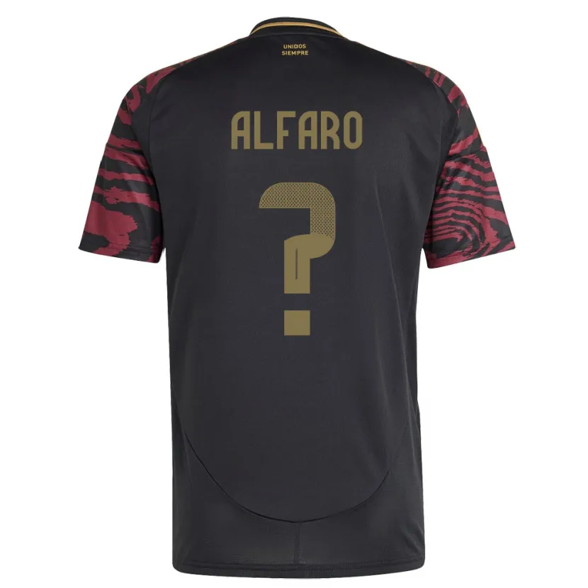 Danxen Niño Camiseta Perú Silvana Alfaro #0 Negro 2ª Equipación 24-26 La Camisa México